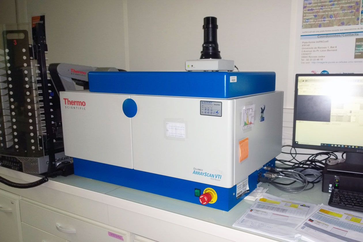 <hr>Robot d’imagerie HCS ArrayScan.